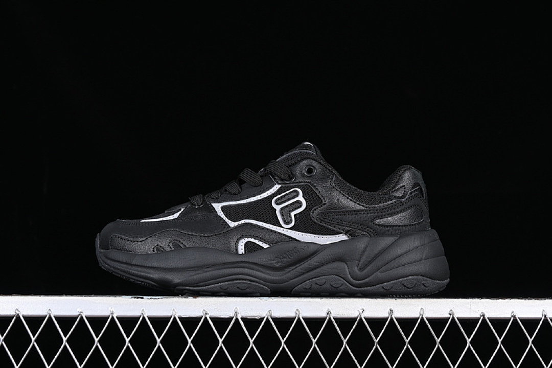 Fila [T12M231117FBK]-[FILA FUSION NON SLIP WEAR RESISTANT BREATHABLE CASUAL SHOES BLACK/WHITE], photo 1