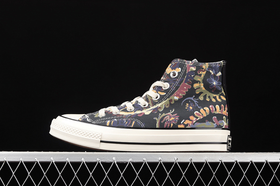 Converse Converse CHUCK TAYLOR ALL STAR 70S HIGH TOP FALL FLORALS BLACK/MULTI-COLOR/EGRET · 572546C, photo 1