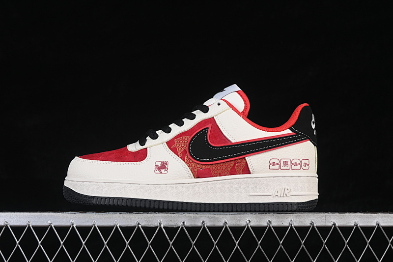 Nike Nike AIR FORCE 1 07 LOW CASUAL SNEAKERS WHITE/RED/BLACK · DN1688-822, photo 1