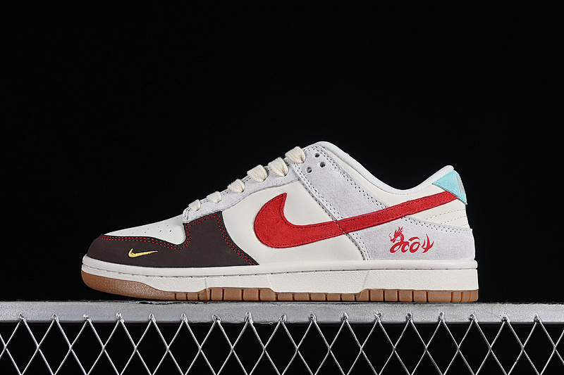 Nike SB DUNK LOW WHITE/GREY/RED/BROWN · XB3803-710, photo 1