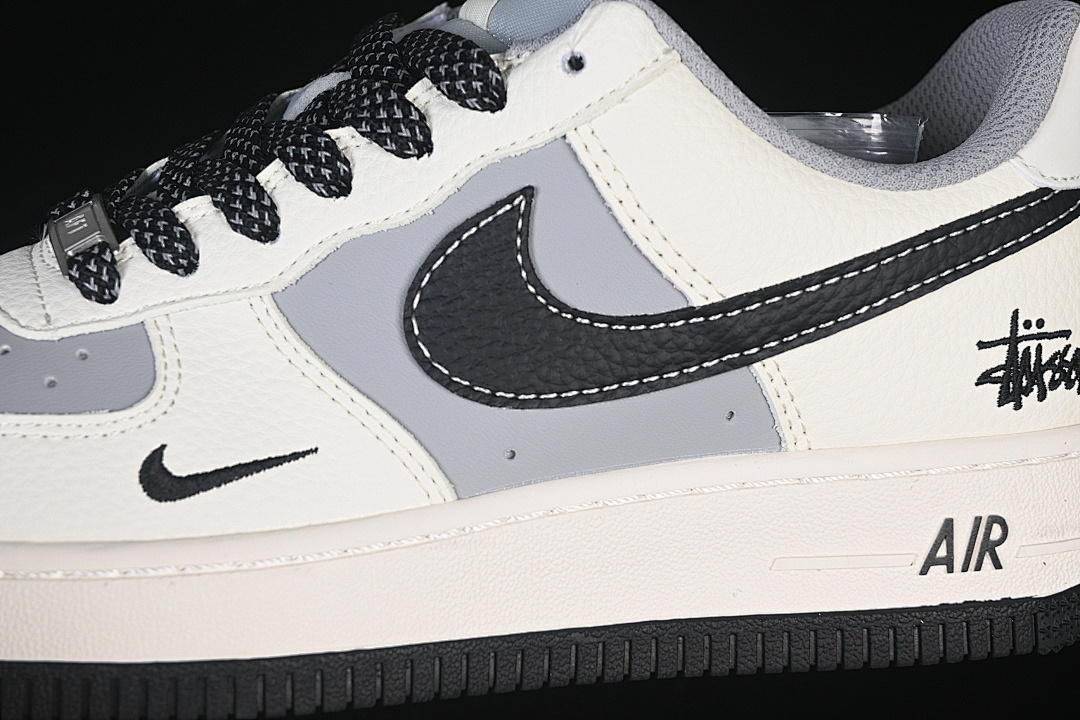Nike [JS8028-017]-[AIR FORCE 1 07 LOW WHITE/GREY/BLACK]-[WOMAN:36-39]-[MAN:40-45] - Image 8