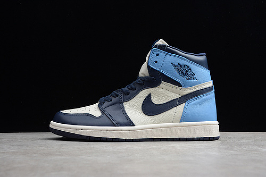 Jordan [98-96-107]-[555088-140]-[AIR JORDAN 1 RETRO HIGH UNC LEATHER OBSIDIAN/UNIVERSITY (BLUE]), photo 1