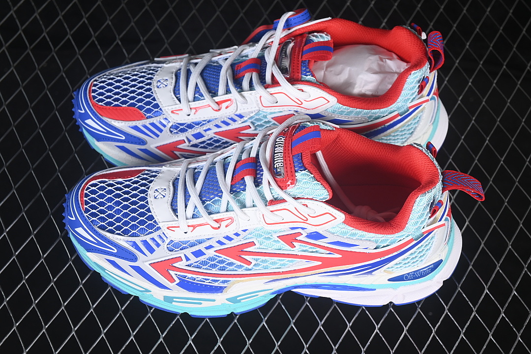 Unbranded [VIRGIL ABLOH RETRO RUNNING SHOES DARK BLUE/RED/SKY BLUE]-[WOMAN:36-39]-[MAN:40-47] - Image 10