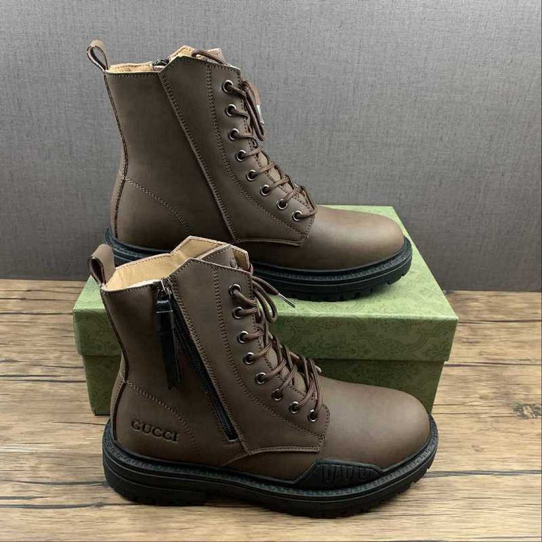 Gucci [ALE*XANDER X GU*CCI HIGH MARTIN BOOTS LIGHT BROWN/LIGHT BROWN/BLACK]-[MAN:38-44] - Image 3