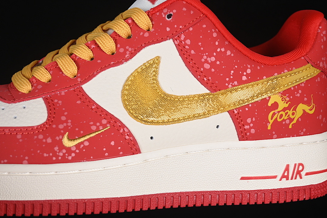 Nike [DF0188-131]-[AIR FORCE 1 07 LOW WHITE/RED/GOLD]-[WOMAN:36-39]-[MAN:40-45] - Image 8