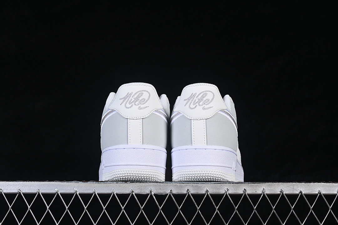 Nike [IB6842-100]-[AIR FORCE 1 07 LOW CASUAL SNEAKERS WHITE/GREY]-[WOMAN:36-39]-[MAN:40-45] - Image 14
