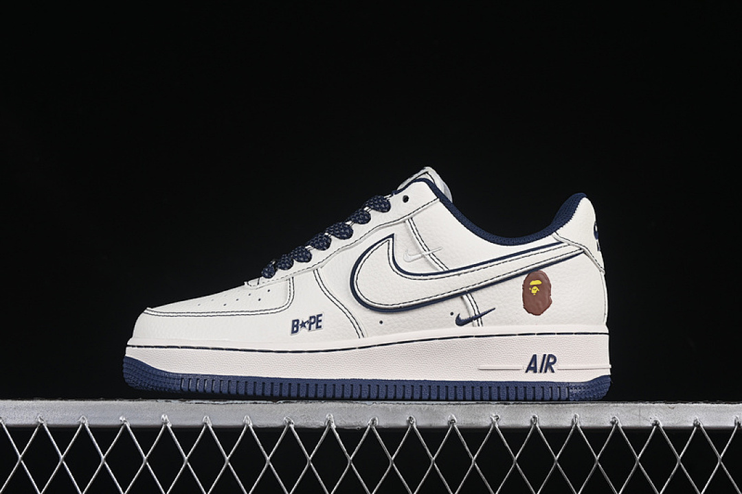 Nike [HH7518-066]-[AIR FORCE 1 07 LOW BAPE OFF WHITE/DEEP BLUE]-[WOMAN:36-39]-[MAN:40-45], photo 1