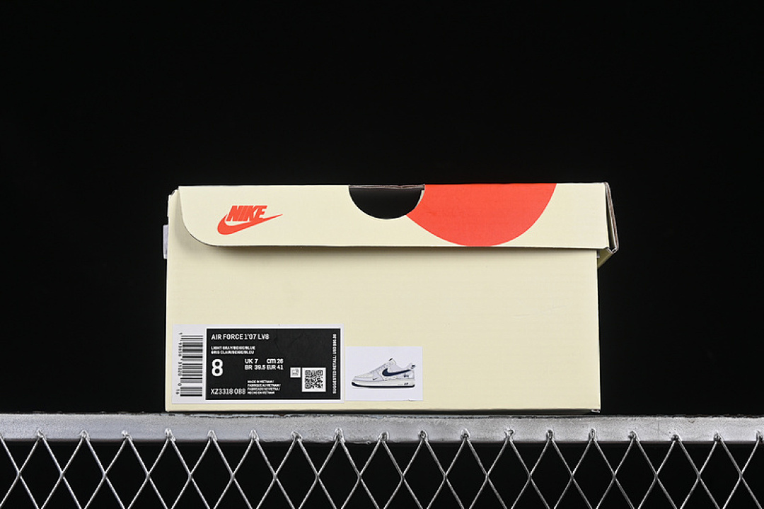 Nike [XZ3318-088]-[AIR FORCE 1 07 LOW WHITE/GREY/BLUE]-[WOMAN:36-39]-[MAN:40-45] - Image 12