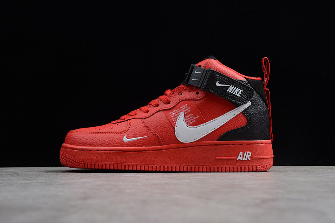 Nike Nike AIR FORCE 1 MID UTILITY UNIVERSITY RED/WHITE-BLACK-TOUR YELLOW · 804609-605, photo 1