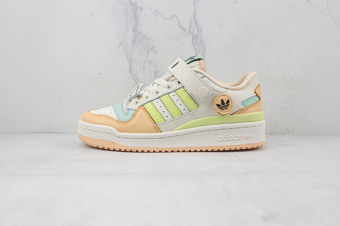 Unbranded [GW4427]-[FORUM 84 LOW SHOES CHALK WHITE/YELLOW TINT/GLOW ORANGE]-[WOMAN:36-39]-[MAN:40-45], photo 1