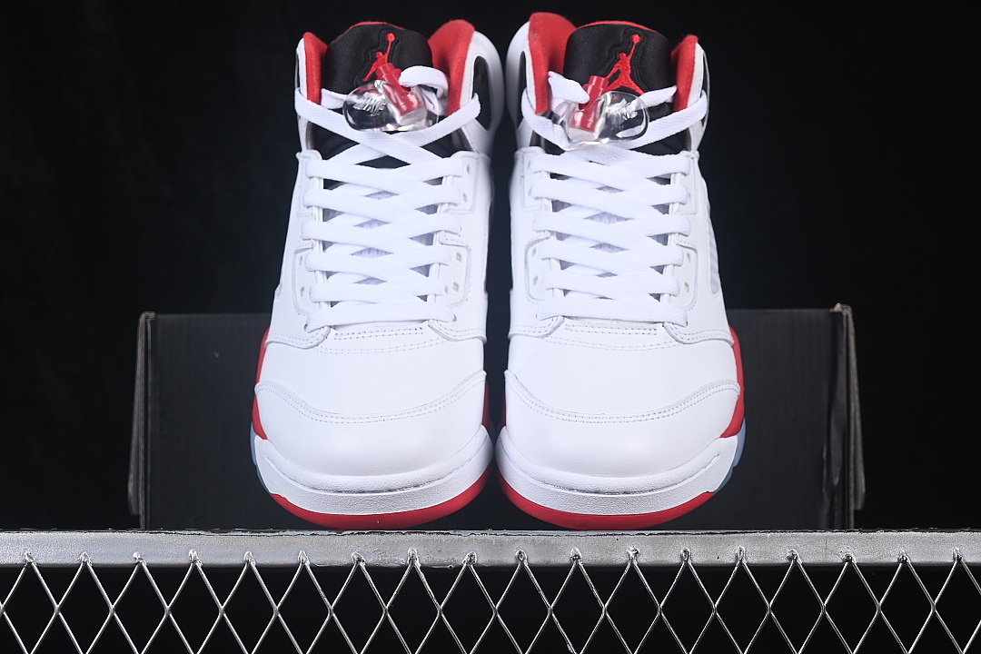 Unbranded [HQ7978-101]-[AIR JORDAN 5 RETRO AJ5 BASKETBALL SHOES WHITE/RED]-[WOMAN:36-39]-[MAN:40-49] - Image 12
