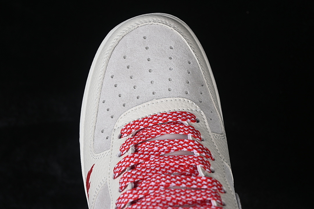 Nike [SY1388-019]-[AIR FORCE 1 07 LOW WHITE/GREY/RED]-[WOMAN:36-39]-[MAN:40-45] - Image 10