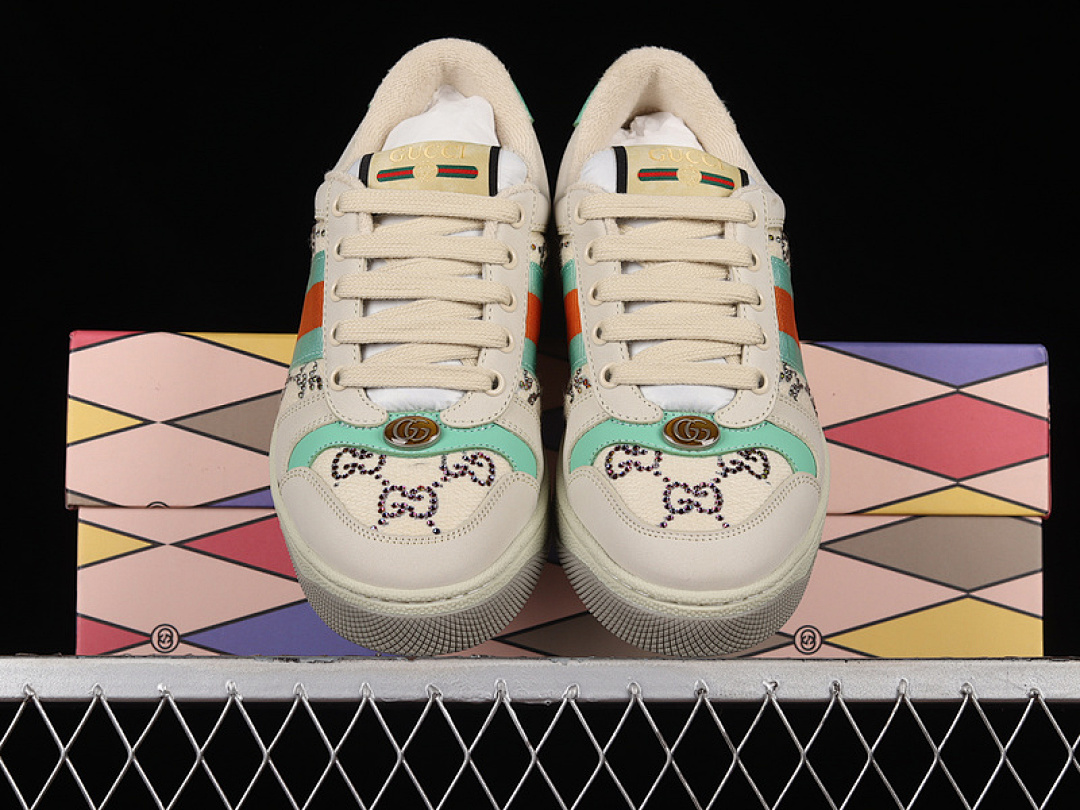 Gucci [9Y9209666]-[GU*CCI SCREENER SNEAKERS LIGHT GREY/GREEN/RED]-[WOMAN:35-40] - Image 13