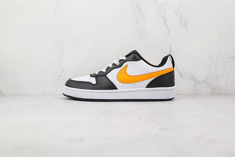 COURT BOROUGH LOW 2 GS WHITE/BLACK/DARK SMOKE GREY/TOTAL ORANGE · BQ5448-115, photo 1