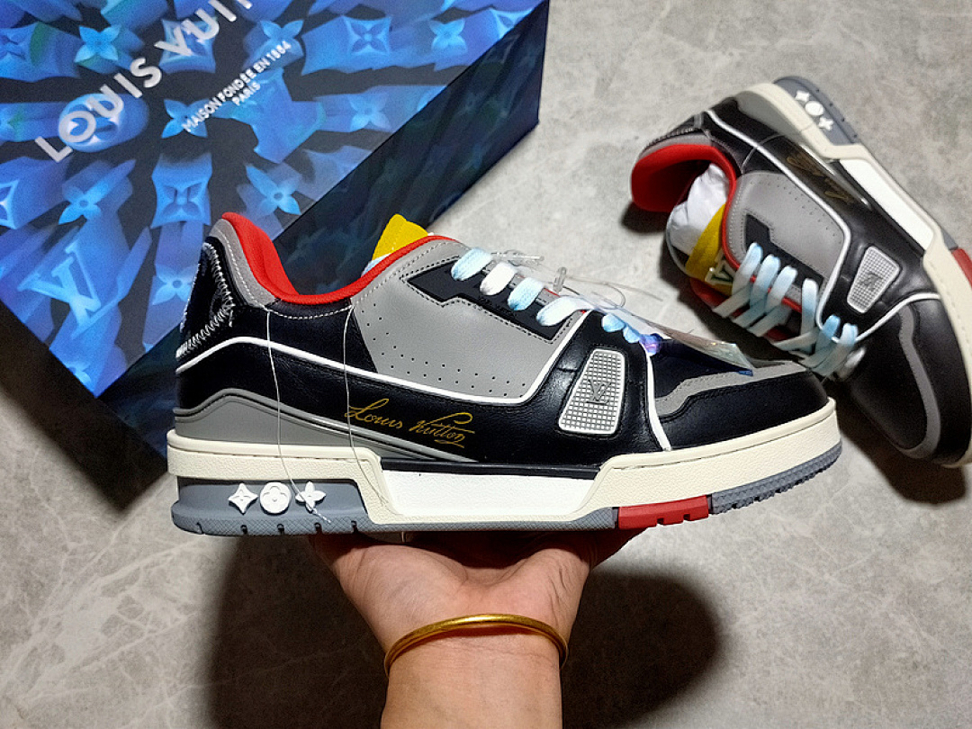 Louis Vuitton [L*V 2021 TRAINER SNEAKERS WHITE/BLACK/MULTI-COLOR]-[MAN:38-45] - Image 9