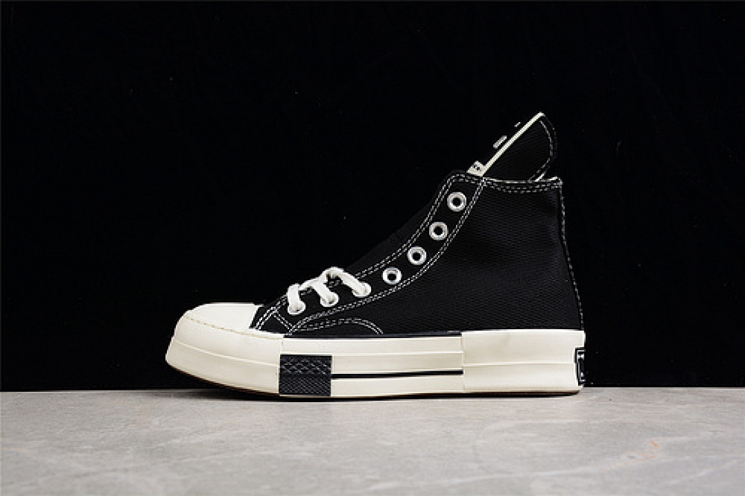 Converse [A00130C]-[RICK OWENS DRKSHDW DRKSTAR CHUCK TAYLOR 70S HIGH BLACK/EGRET]-[WOMAN:35-44], photo 1