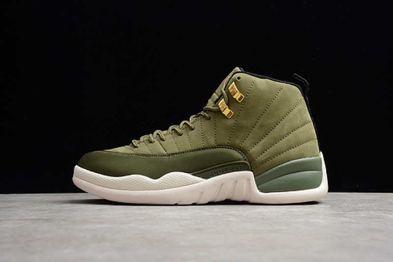 Jordan AIR Jordan 12 RETRO CHRIS PAUL CLASS OF 2003 OLIVE CANVAS/BLACK · 130690-301, photo 1