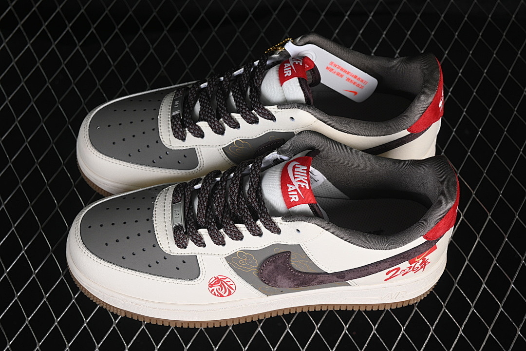 Nike [QW5288-137]-[AIR FORCE 1 07 LOW WHITE/GREY/RED/BLACK]-[WOMAN:36-39]-[MAN:40-45] - Image 11