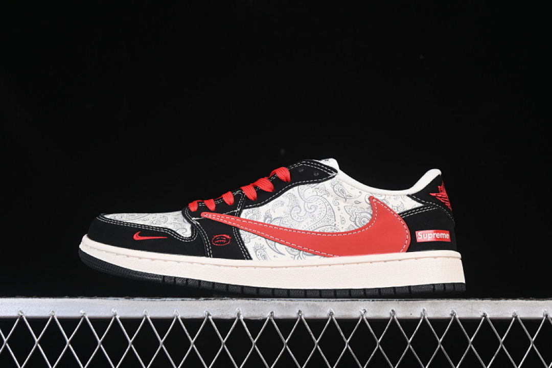 Jordan TRAVIS SCOTT X FRAGMENT DESIGN AIR Jordan 1 LOW OG SP WHITE/BLACK/RED · LD2025-035, photo 1