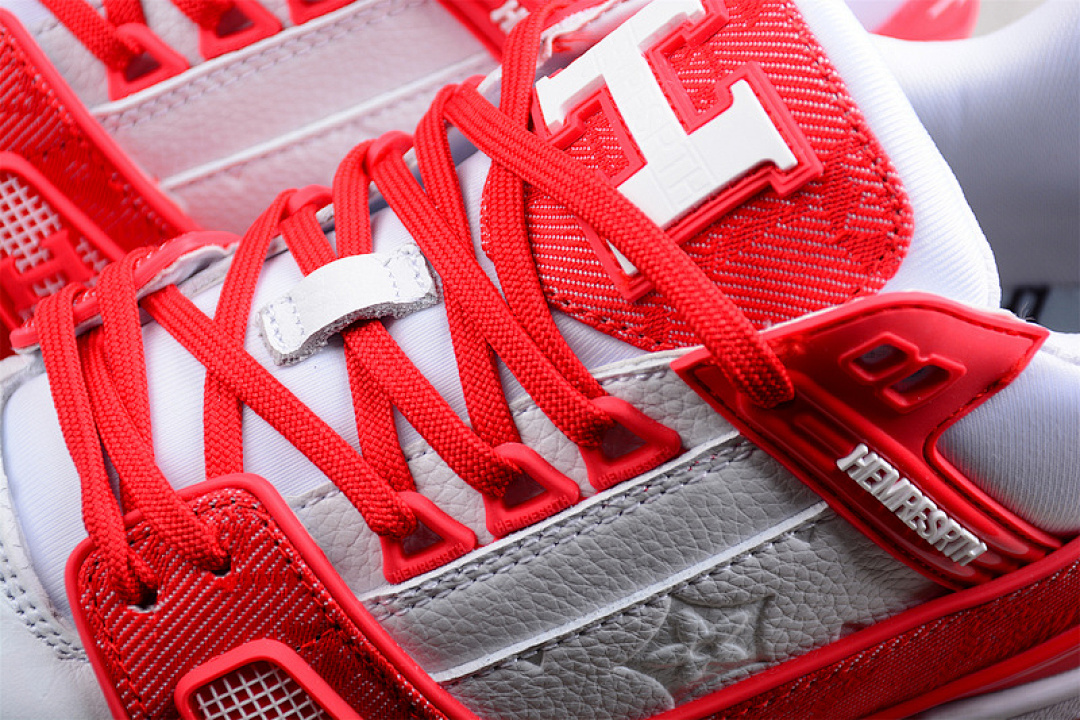 Louis Vuitton [L*V 2022 TRAINER SNEAKERS RED/WHITE/RED]-[WOMAN:36-39]-[MAN:40-46] - Image 6