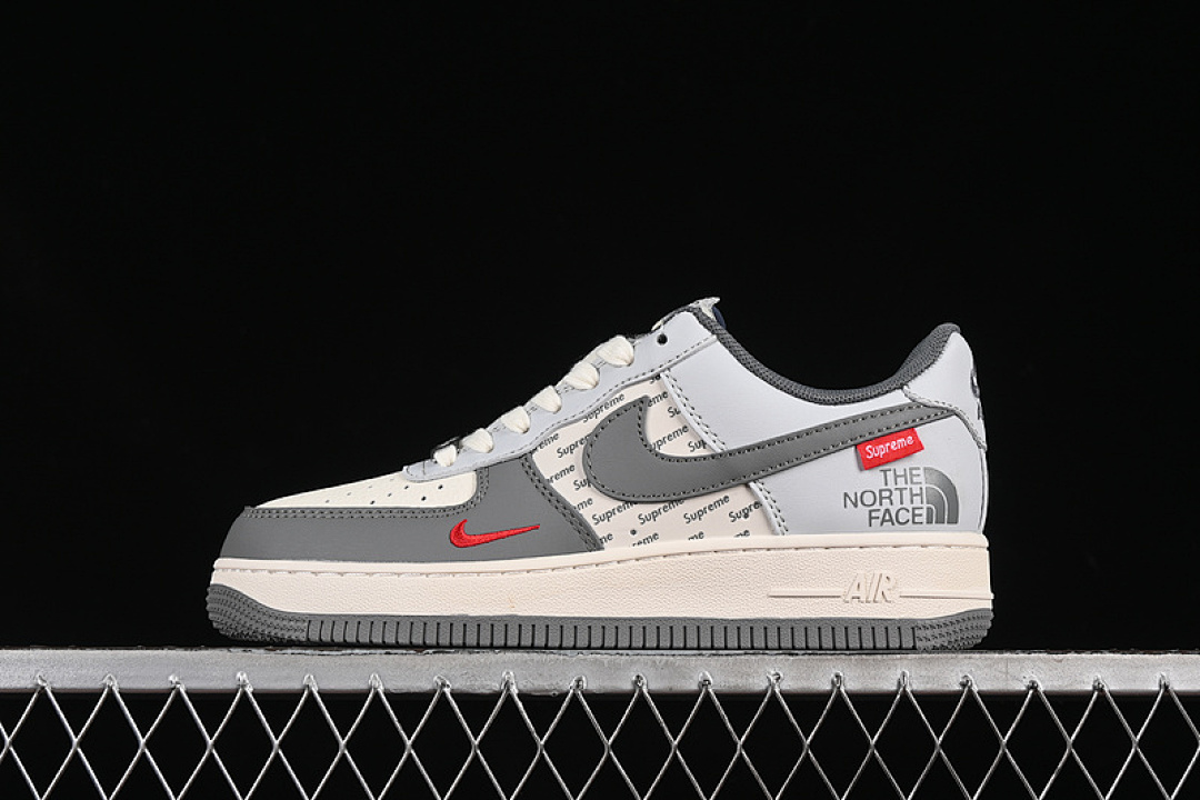 Nike [JJ2508-715]-[AIR FORCE 1 07 LOW WHITE/GREY/RED]-[WOMAN:36-39]-[MAN:40-45] - Image 2