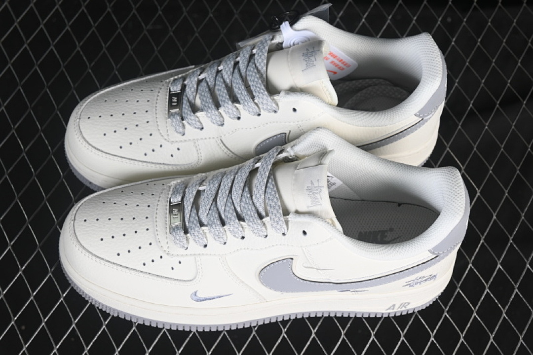 Nike [CS5288-040]-[AIR FORCE 1 07 LOW CASUAL SNEAKERS LIGHT GRAY/WHITE]-[WOMAN:36-39]-[MAN:40-45] - Image 10