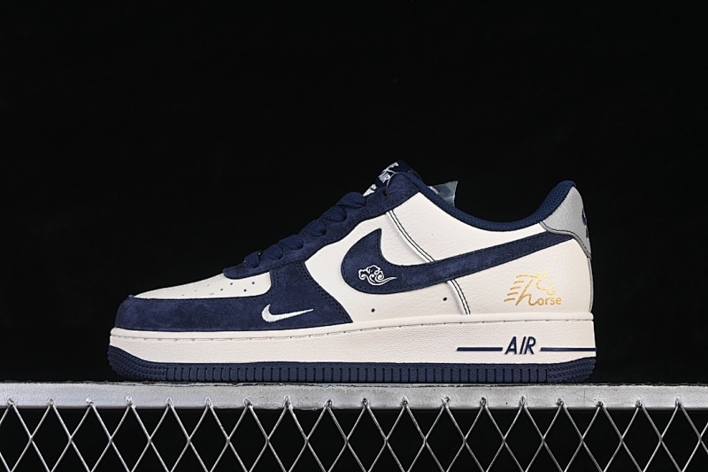 Nike Nike AIR FORCE 1 07 LOW BEIGE/NAVY BLUE · XD0028-013, photo 1