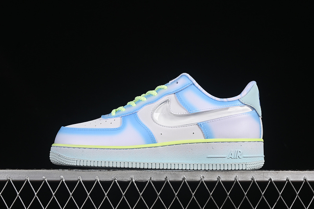 Nike [HJ4399-400]-[AIR FORCE 1 07 LOW PSYCHIC BLUE/CLEAR/WHITE/GLACIER BLUE/BARELY VOLT/GAME (ROYAL]) - Image 2