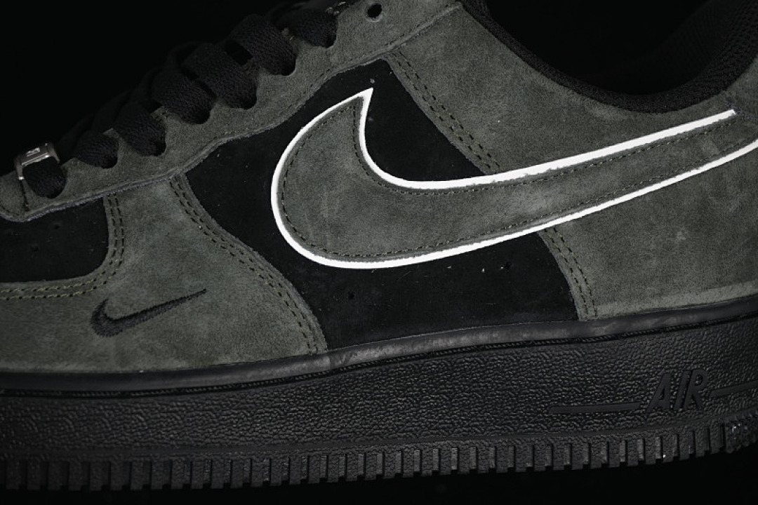 Nike [ZH0316-132]-[AIR FORCE 1 07 LOW CASUAL SHOES DARK GRAY/BLACK]-[WOMAN:36-39]-[MAN:40-45] - Image 7