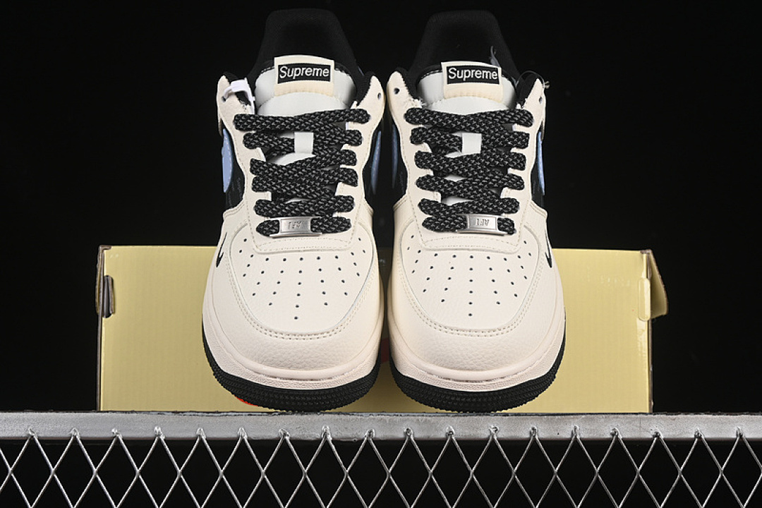 Nike [ZH2598-311]-[AIR FORCE 1 07 LOW SUPREME OFF WHITE/BLUE/GREY]-[WOMAN:36-39]-[MAN:40-45] - Image 13
