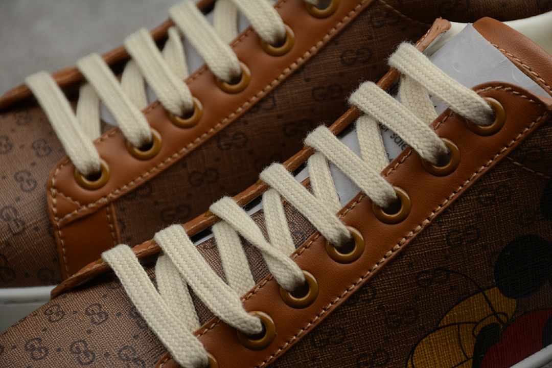 Gucci [GU*CCI ACE EMBROIDERED LOW-TOP SNEAKER KHAKI/GREEN/WHITE]-[WOMAN:35-39]-[MAN:40-44] - Image 7