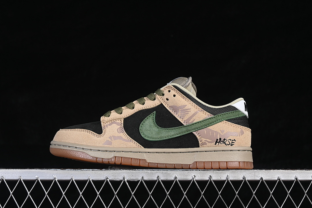 Unbranded [HJ0367-200]-[SB DUNK LOW LOW-TOP CASUAL SNEAKERS BROWN/BLACK/GREEN]-[WOMAN:36-39]-[MAN:40-46], photo 1