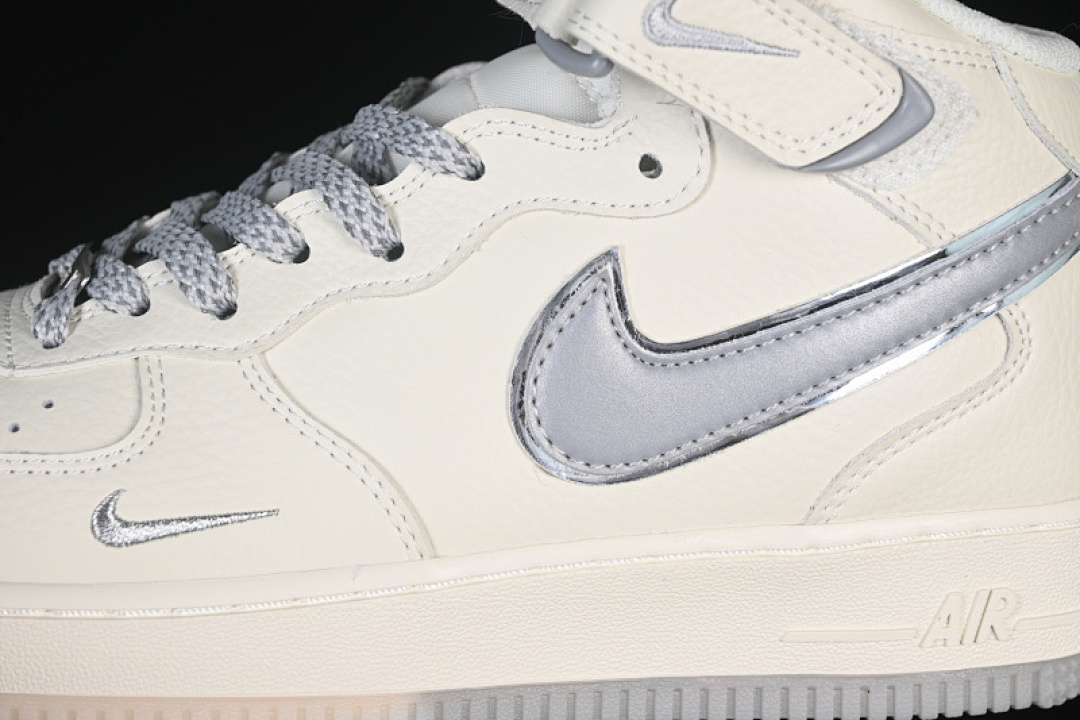 Nike [XL0236-232]-[AIR FORCE 1 MID STARRY SKY CASUAL SHOES BEIGE/GREY]-[WOMAN:36-39]-[MAN:40-45] - Image 7