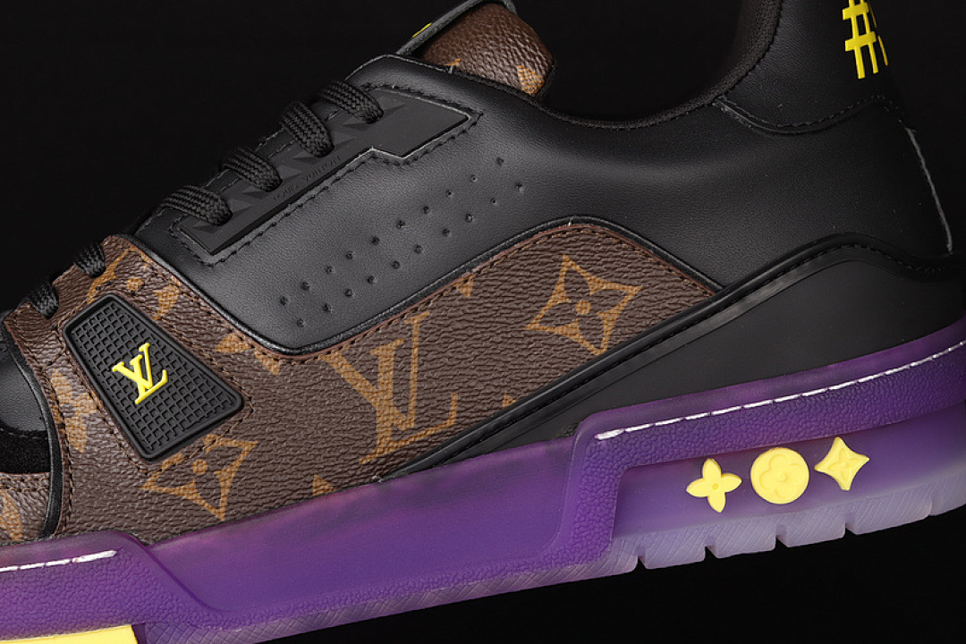 Louis Vuitton [L*V 2021SS TRAINER SHOES BLACK/PURPLE/YELLOW]-[MAN:38-45] - Image 9