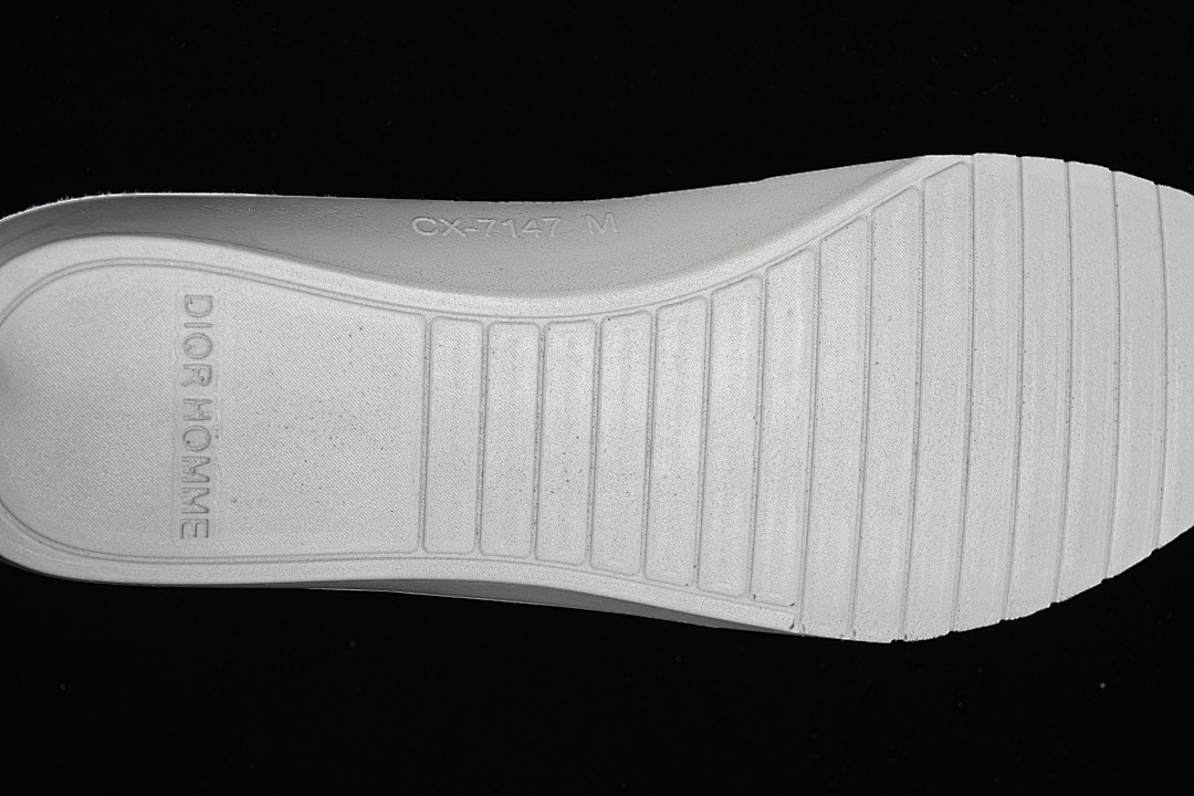 Dior [B23 OBLIQUE TOP SNEAKERS MID CASUAL SHOES WHITE/DARK GRAY/BEIGE]-[WOMAN:39]-[MAN:40-46] - Image 2