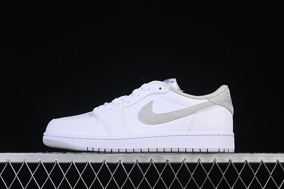 Jordan [CZ0775-100]-[JORDAN 1 LOW OG WHITE/WHITE-NEUTRAL GREY]-[WOMAN:35.5-39]-[MAN:40-45], photo 1