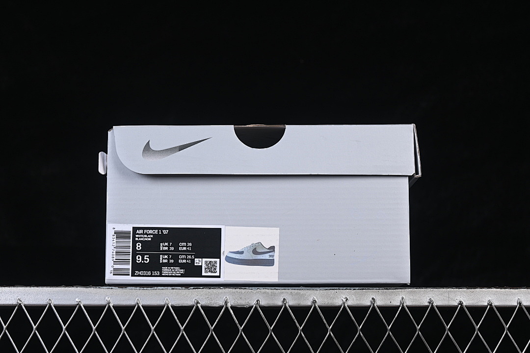Nike [ZH0316-153]-[AIR FORCE 1 07 LOW LOW-TOP CASUAL SNEAKERS WHITE/BLACK]-[WOMAN:36-39]-[MAN:40-45] - Image 12