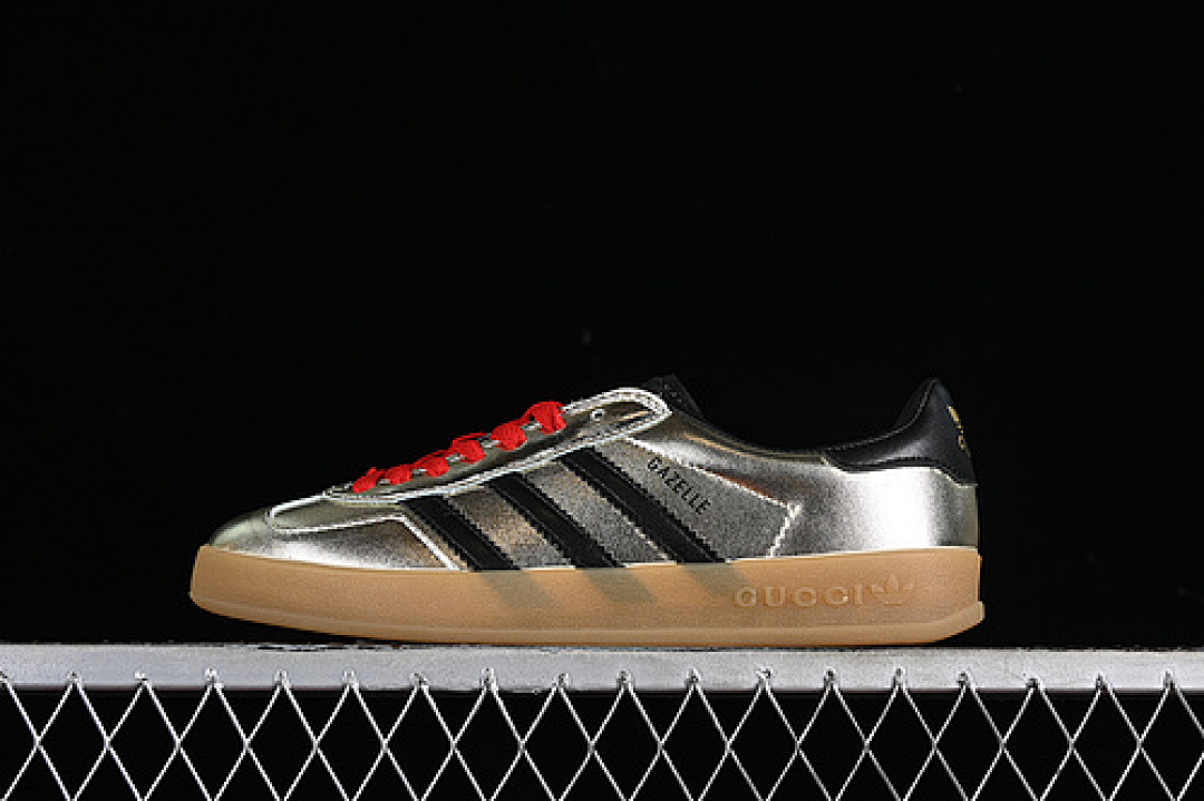 Adidas ORIGINALS X GU*CCI GAZELLE BLACK/SILVER/RED/BROWN · 901072, photo 1