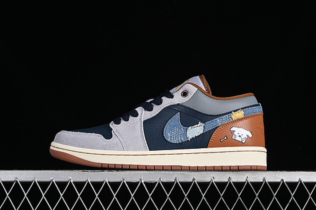 Jordan AIR Jordan 1 LOW PHANTOM/COCONUT MILK/AMBER BROWN/STAR BLUE · FZ5042-041, photo 1