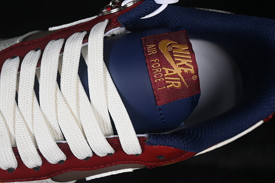 Nike [NH0601-535]-[AIR FORCE 1 07 LOW WHITE/BROWN/RED/NAVY BLUE/GOLD]-[WOMAN:36-39]-[MAN:40-45] - Image 9