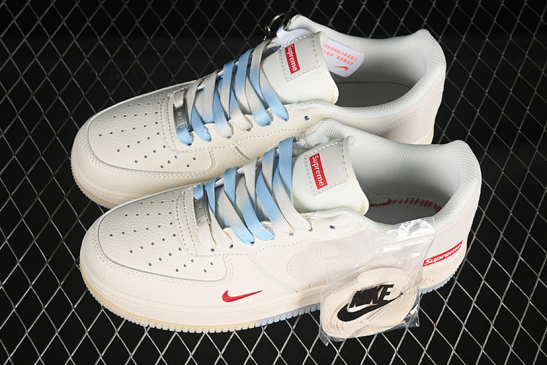Nike [XX3168-179]-[AIR FORCE 1 07 LOW SUPREME WHITE/BLUE]-[WOMAN:36-39]-[MAN:40-45] - Image 11