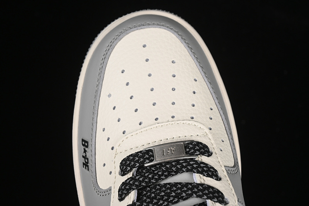 Nike [XS1958-571]-[AIR FORCE 1 07 LOW BAPE GREY/BLACK/WHITE]-[WOMAN:36-39]-[MAN:40-45] - Image 10