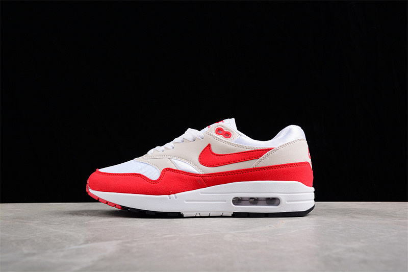 Nike AIR MAX 1 OG WHITE/UNIVERSITY RED/NEUTRAL GREY/BLACK · 908375-103, photo 1