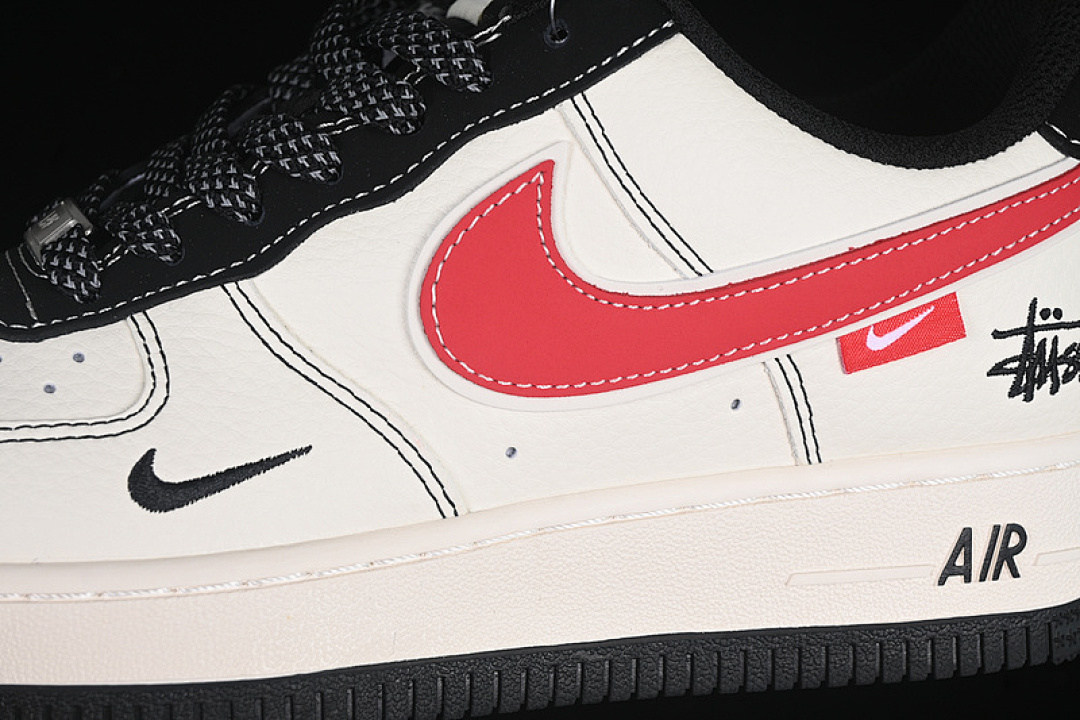 Nike [XS1958-518]-[AIR FORCE 1 07 LOW WHITE/BLACK/RED]-[WOMAN:36-39]-[MAN:40-45] - Image 8