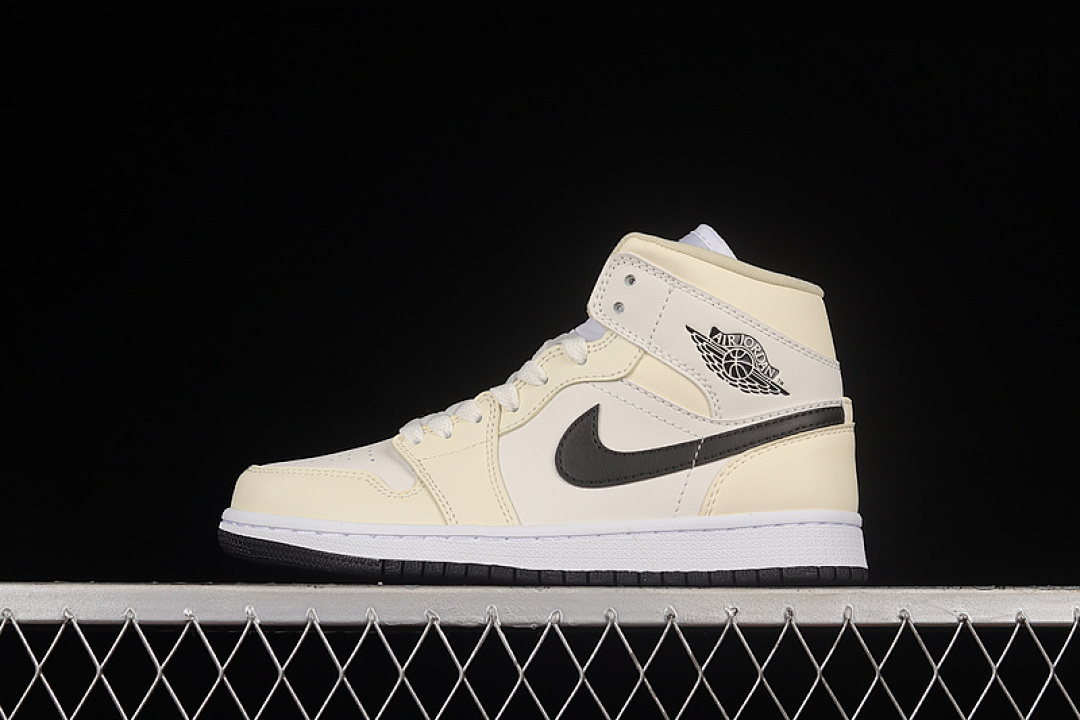 Jordan AIR Jordan 1 MID COCONUT MILK/BLACK/SUMMIT WHITE/WHITE · BQ6472-121, photo 1