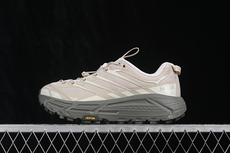 Hoka Hoka MAFATE THREE 2 RUNNING SHOES BEIGE/WHITE/GREY · 1141572-OLY, photo 1