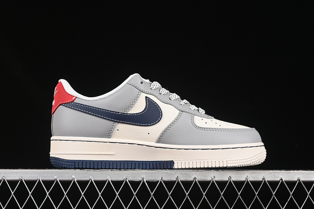 Nike [XS1958-555]-[AIR FORCE 1 07 LOW WHITE/GREY/BLUE/RED]-[WOMAN:36-39]-[MAN:40-45] - Image 16