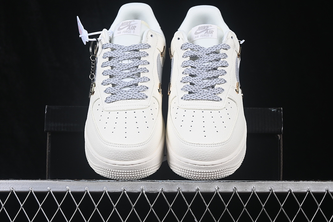 Nike [DN9688-128]-[AIR FORCE 1 07 LOW CASUAL SNEAKERS LIGHT GRAY/GREY]-[WOMAN:36-39]-[MAN:40-45] - Image 12