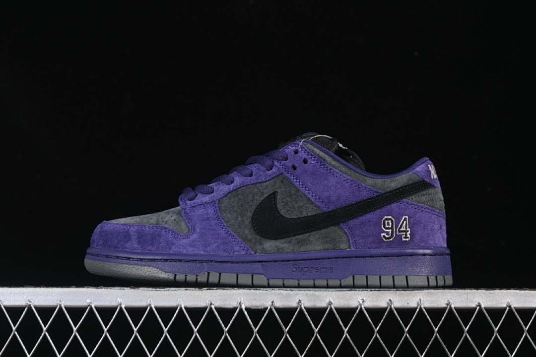 Purple [HQ8487-500]-[SUPREME X DUNK LOW CASUAL SKATE SHOES PURPLE/BLACK/DARK GRAY]-[MAN:40-47.5], photo 1
