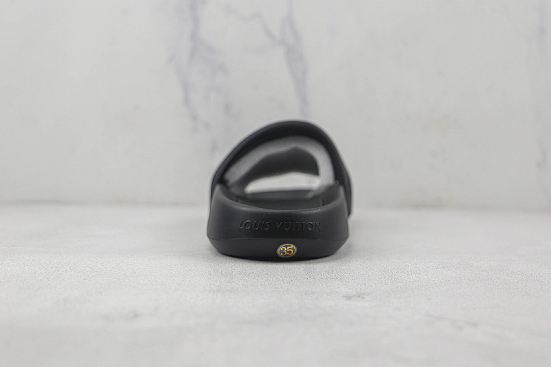 Louis Vuitton [L*V WATERFRONT MONOGRAM SLIPPERS BLACK/BLACK/BLACK]-[MAN:38-45] - Image 9